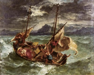  Christ Works - Christ on the Lake of Gennezaret Romantic Eugene Delacroix